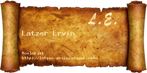 Latzer Ervin névjegykártya